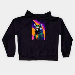 space raccoon Kids Hoodie